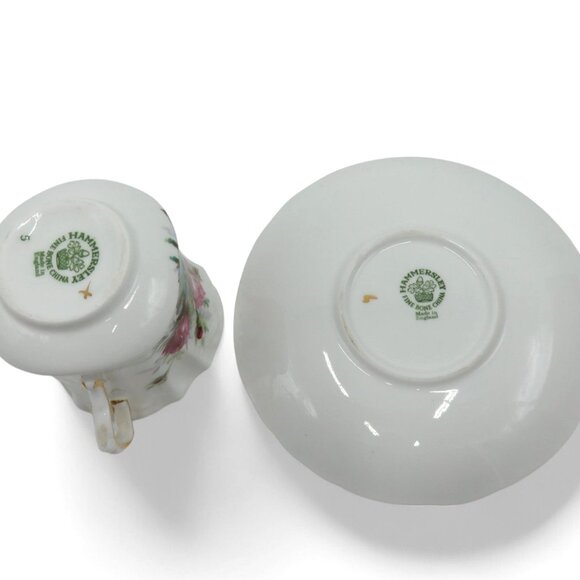 HAMMERSLEY Tea Cup and Saucer Rose Floral Design England Vintage - Picture 9 of 11